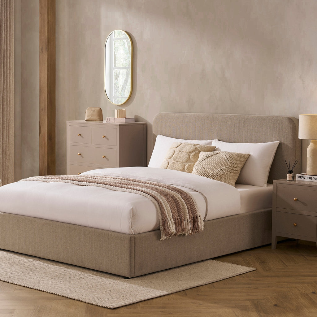 Lit coffre Ascot - Gris pierre