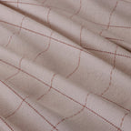 Plaid à carreaux Aspen 1,5 x 2 m - Naturel/Orange brûlé