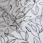 Parure de lit Astrid 100 % coton (housse de couette et taie d'oreiller) - Blanc cassé/Noir