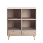 Bibliothèque Aurelia avec tiroirs - Taupe