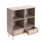 Bibliothèque Aurelia avec tiroirs - Taupe