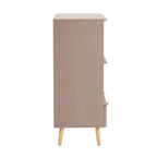 Bibliothèque Aurelia avec tiroirs - Taupe