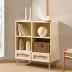 Bibliothèque Aurelia avec tiroirs - Crème vintage