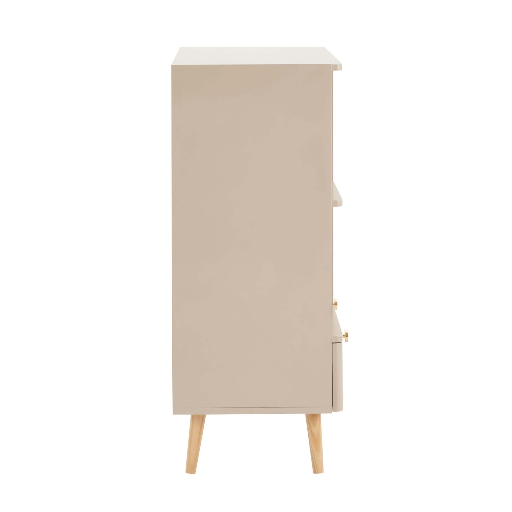 Bibliothèque Aurelia avec tiroirs - Crème vintage