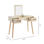 Console coiffeuse Aurelia avec miroir - Taupe