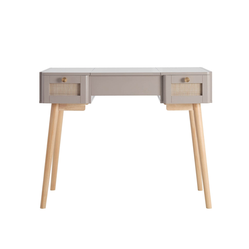 Console coiffeuse Aurelia avec miroir - Taupe