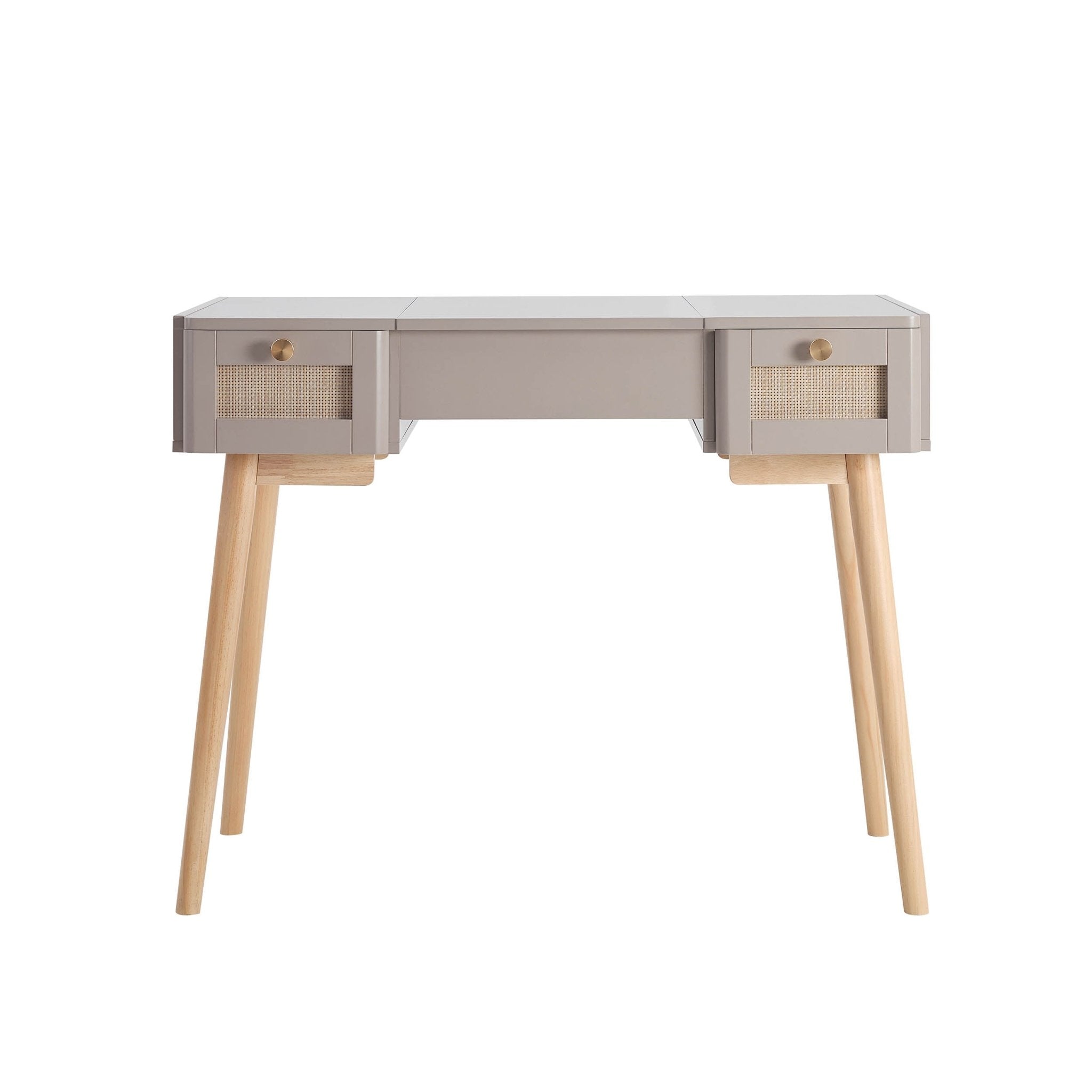 Console coiffeuse Aurelia avec miroir - Taupe