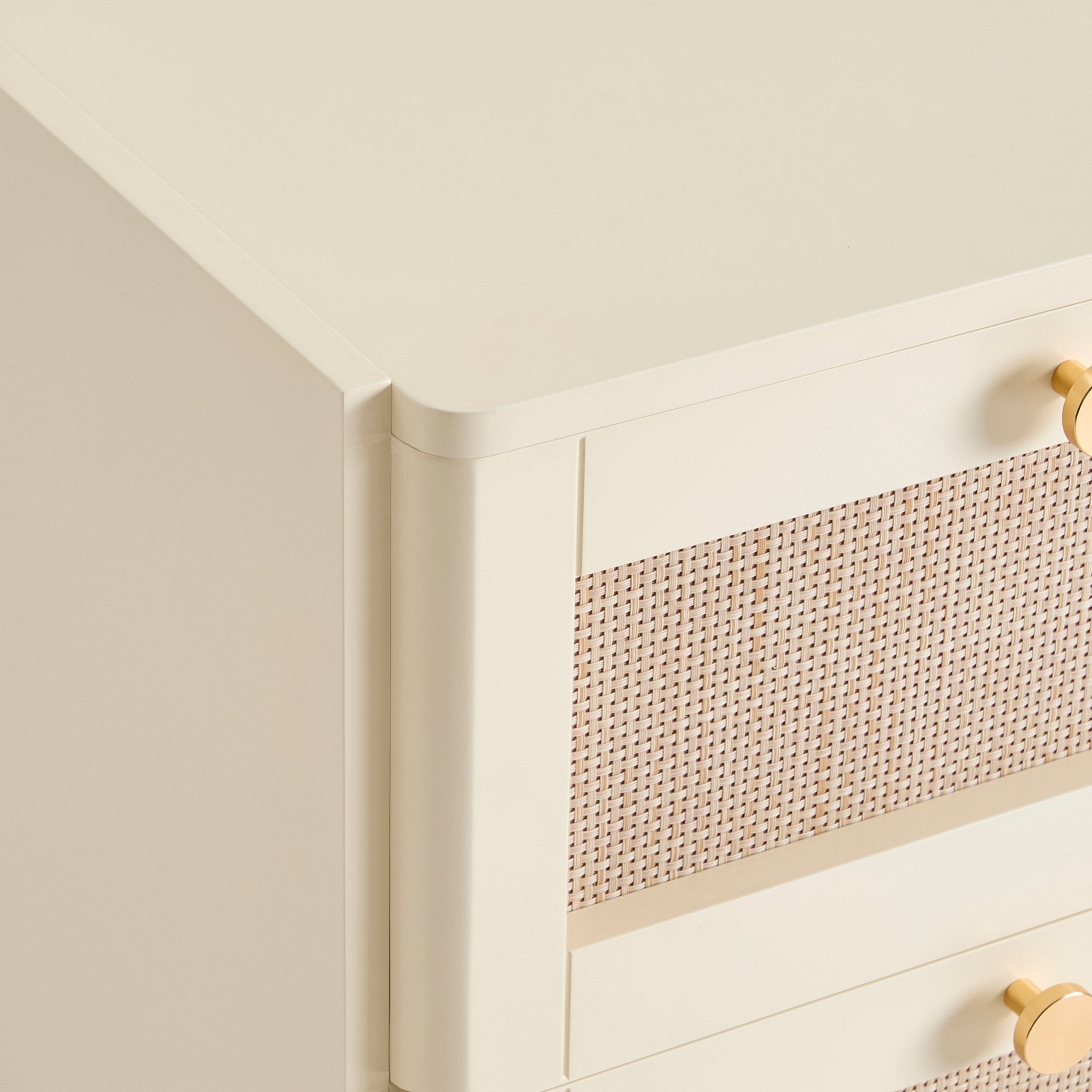 Console coiffeuse Aurelia avec miroir - Crème vintage