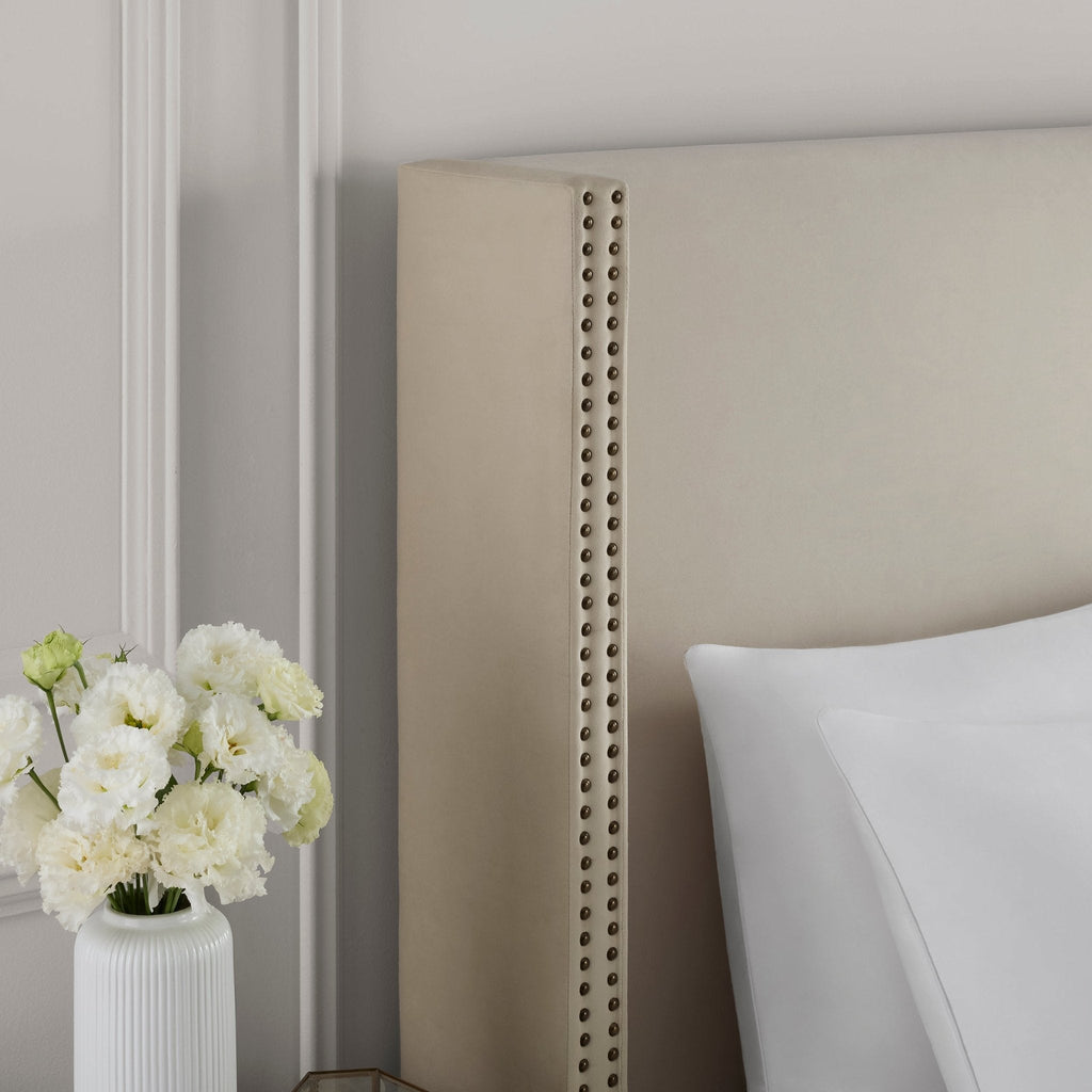 Lit ottoman Austin clouté - Écru