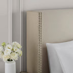 Lit ottoman Austin clouté - Écru