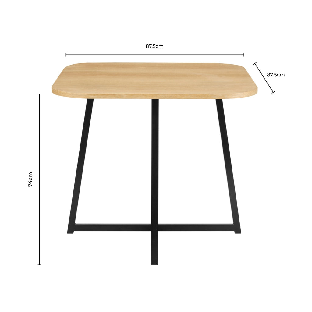 Ensemble table et chaises Ava Space Saver 4 places - Noir/Pierre