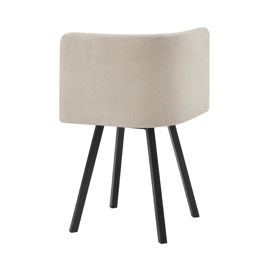 Ensemble table et chaises Ava Space Saver 4 places - Noir/Pierre