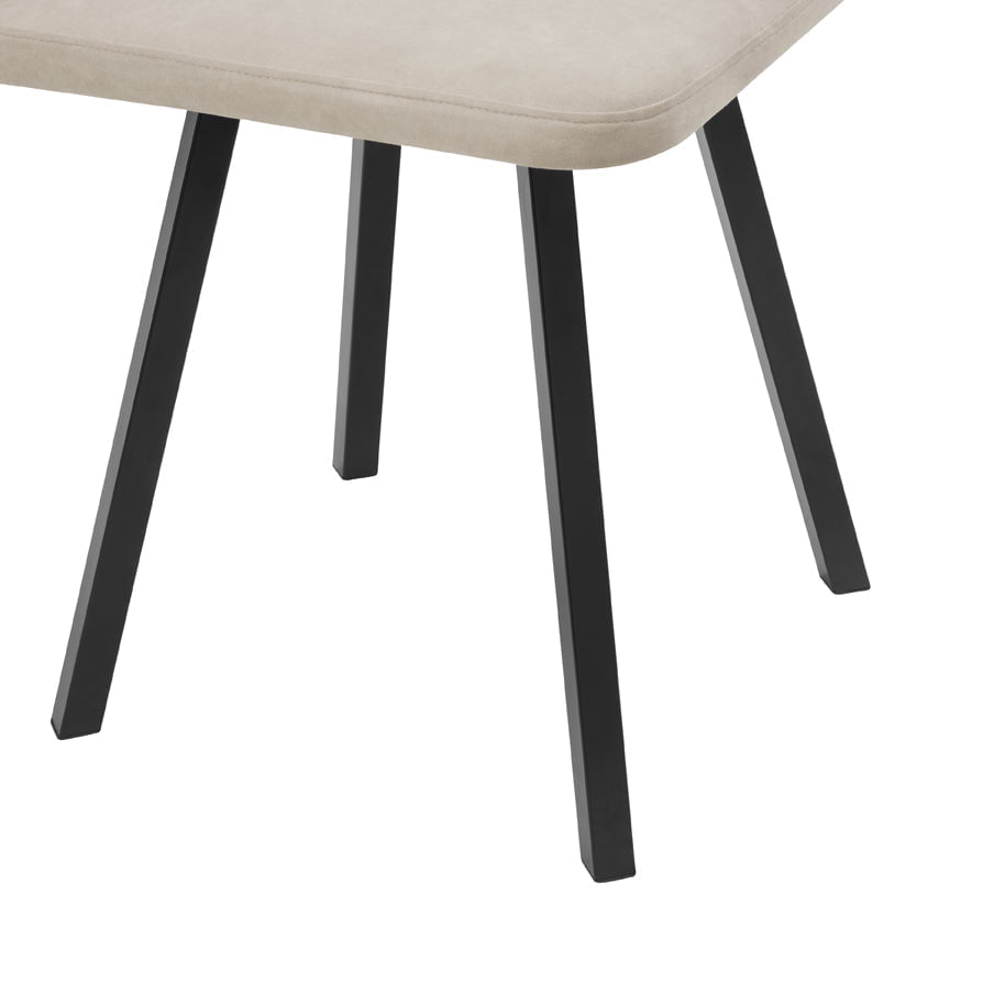 Ensemble table et chaises Ava Space Saver 4 places - Noir/Pierre