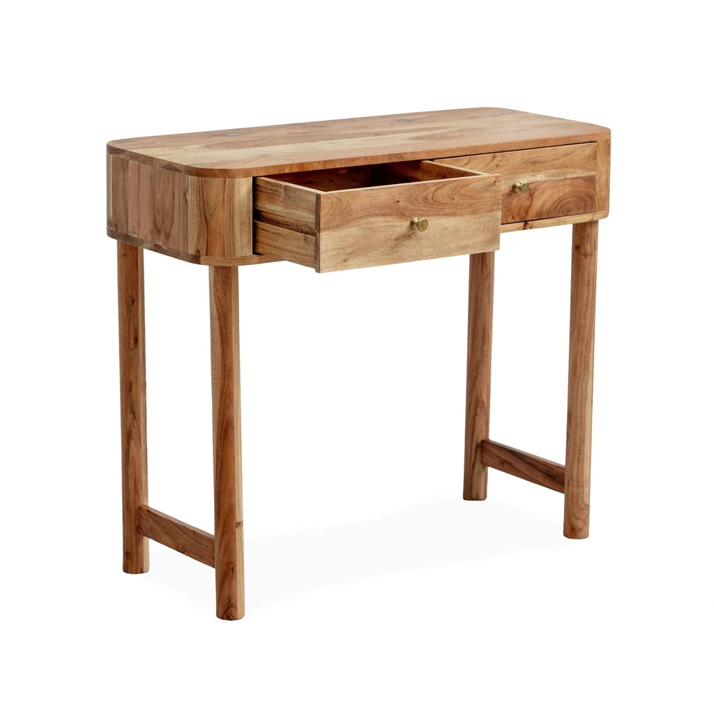 Console coiffeuse Avery en bois d'acacia - Naturel