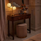 Console coiffeuse Avery en bois d'acacia - Noyer