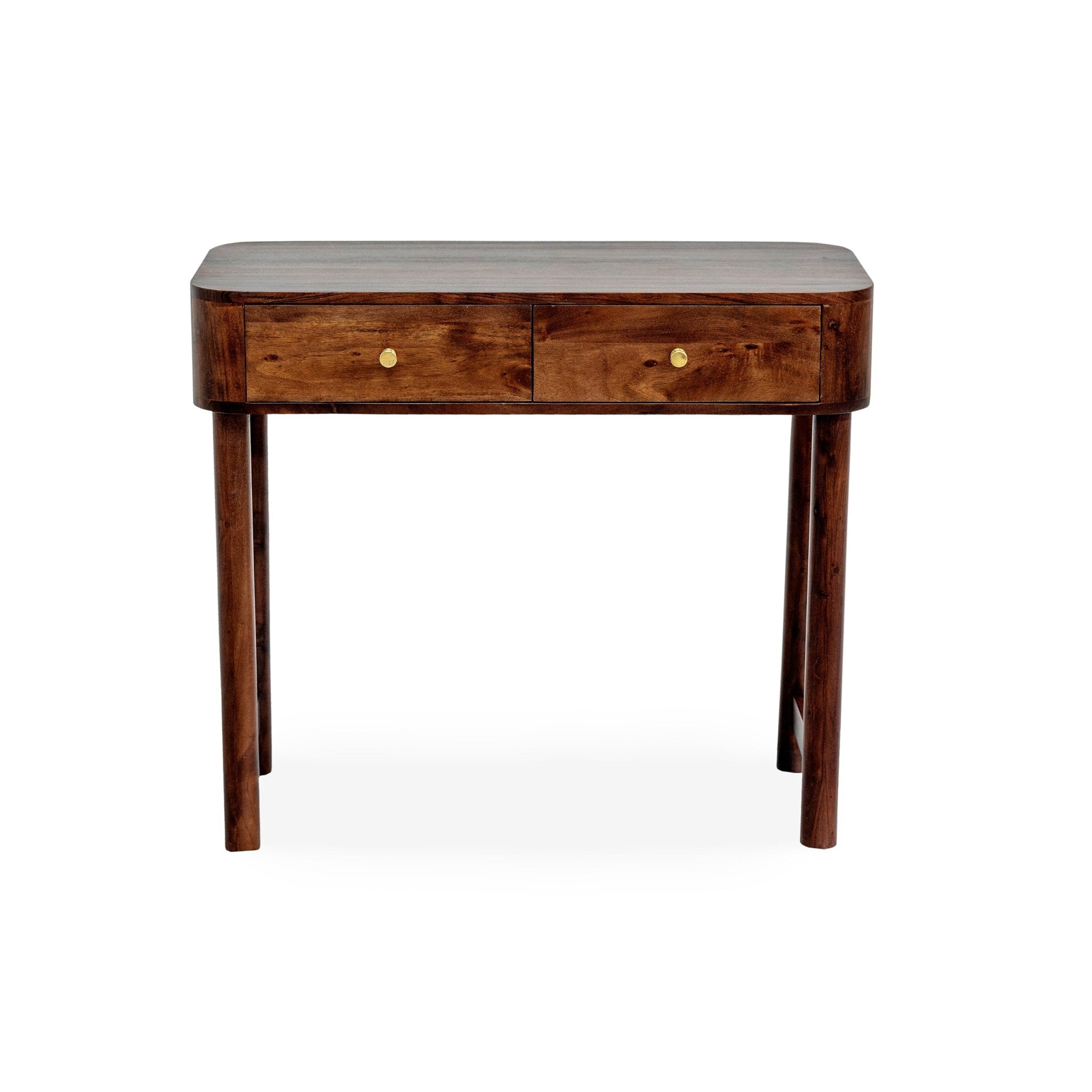 Console coiffeuse Avery en bois d'acacia - Noyer