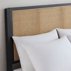 Cadre de lit en rotin Bali - Noir