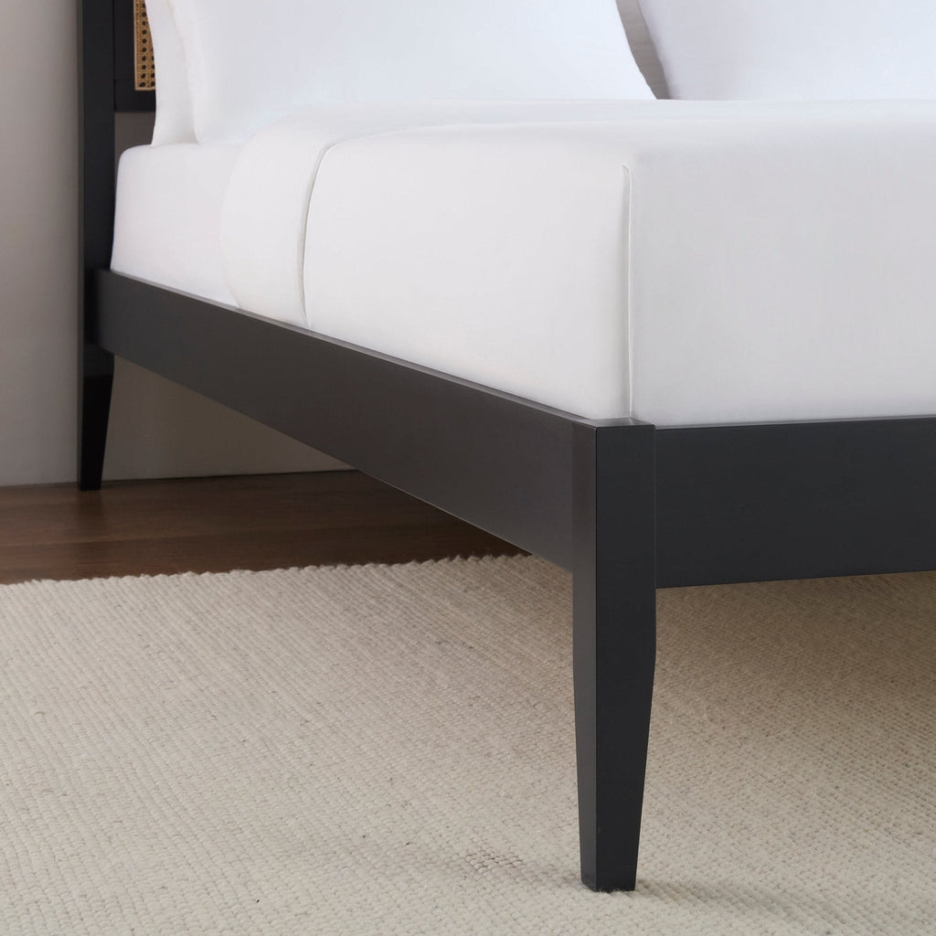 Cadre de lit en rotin Bali - Noir