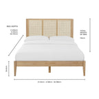 Cadre de lit en rotin Bali - Noir