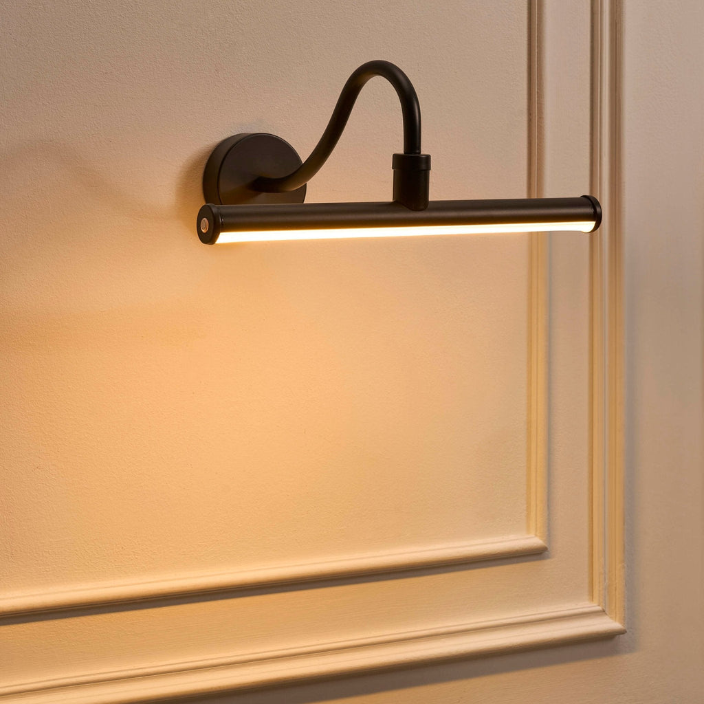 Barre d'appliques murales LED rechargeables - Noire