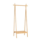 Portant à vêtements Becky en bambou - Bois clair