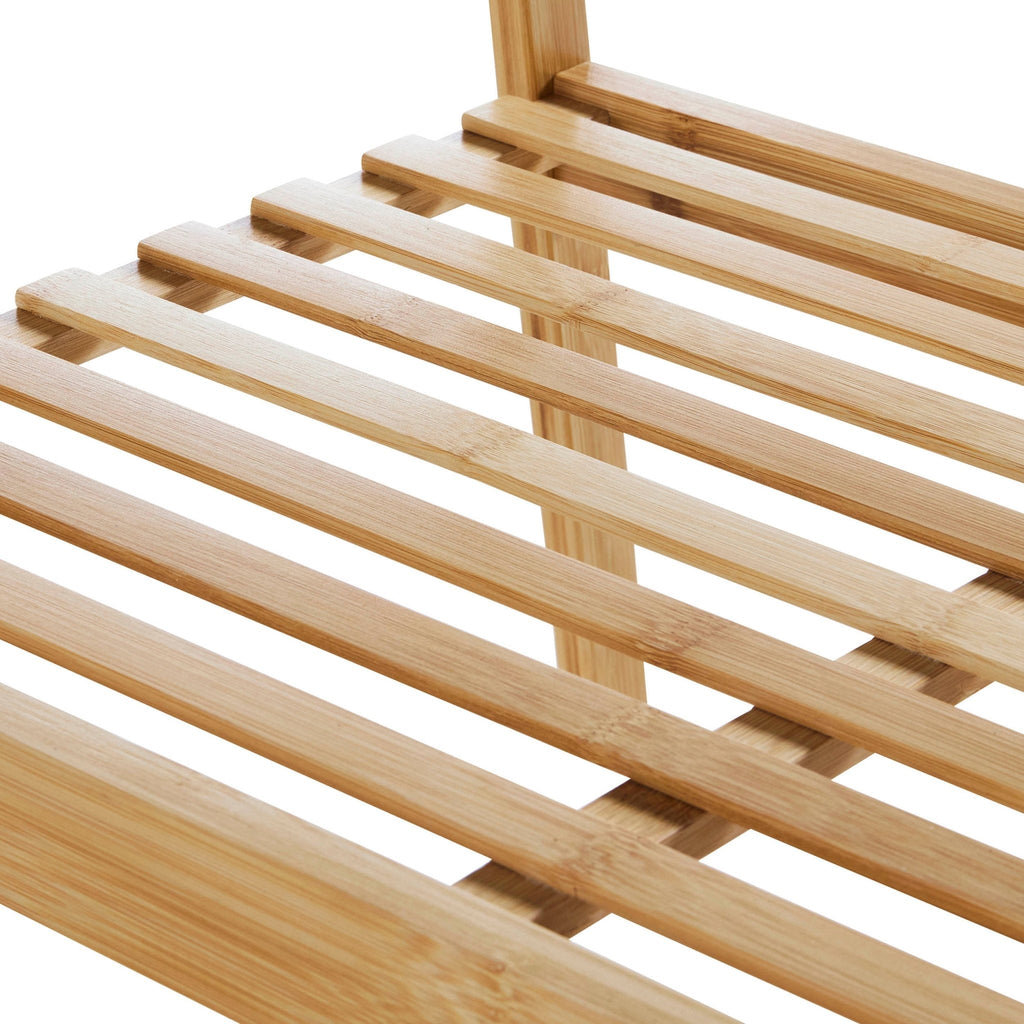 Portant à vêtements Becky en bambou - Bois clair