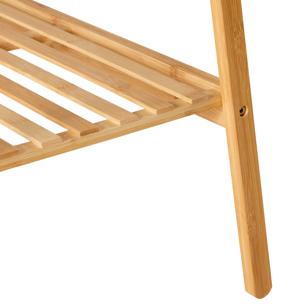 Portant à vêtements Becky en bambou - Bois clair