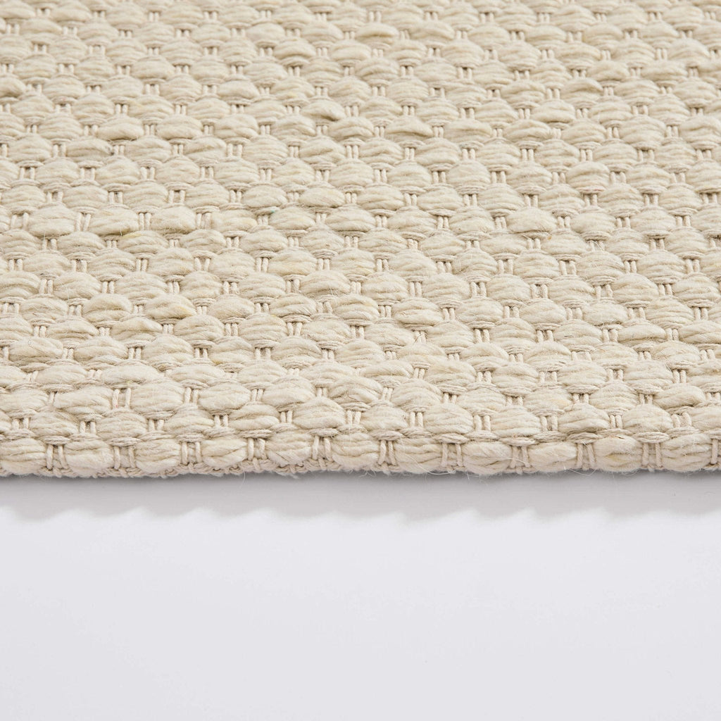 Tapis bouclé tissé à la main Benji - Ivoire