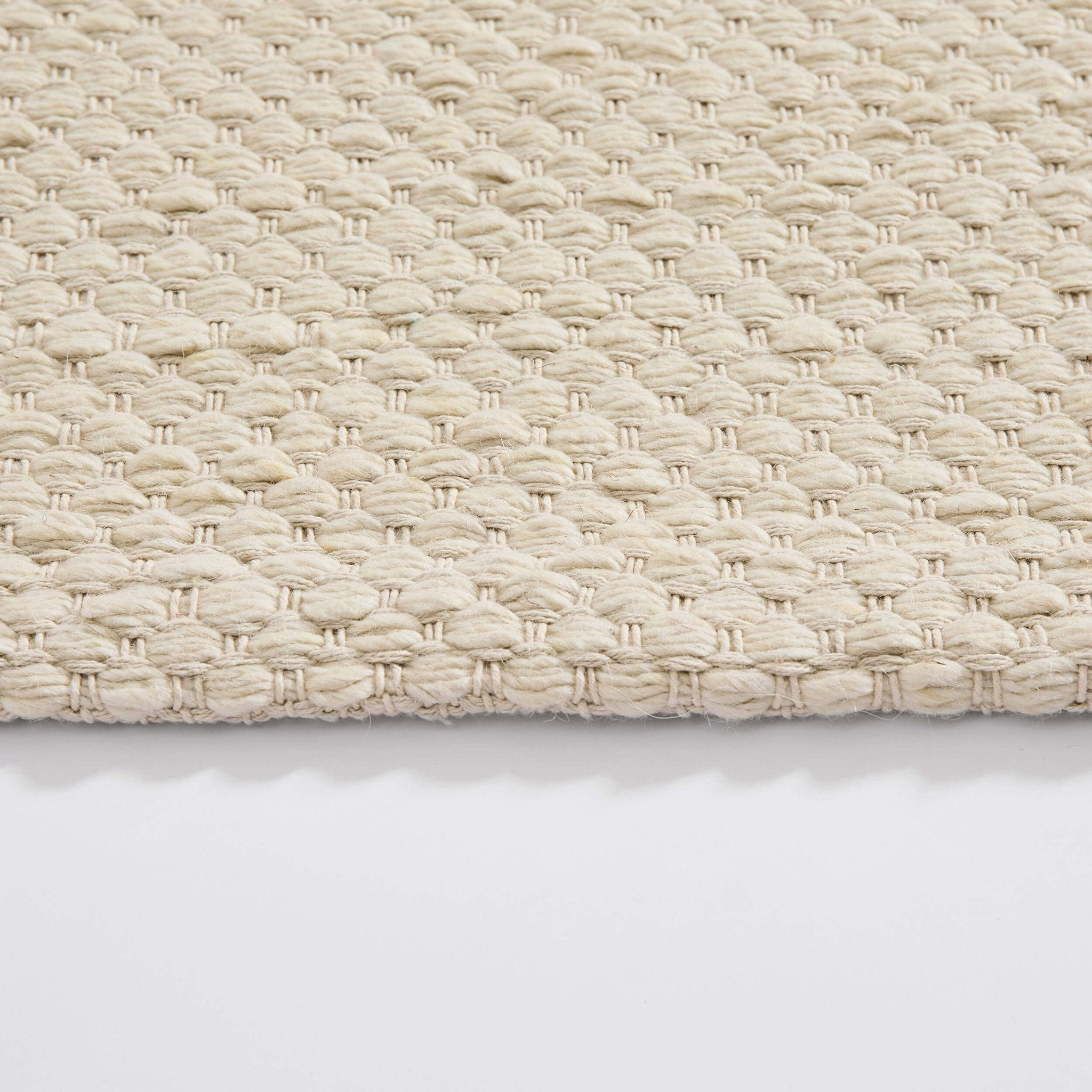 Tapis bouclé tissé à la main Benji - Ivoire