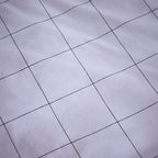 Parure de lit Bergen 200 fils/cm² (housse de couette et taie d'oreiller assorties) - Carreaux passepoilés - Blanc/Noir