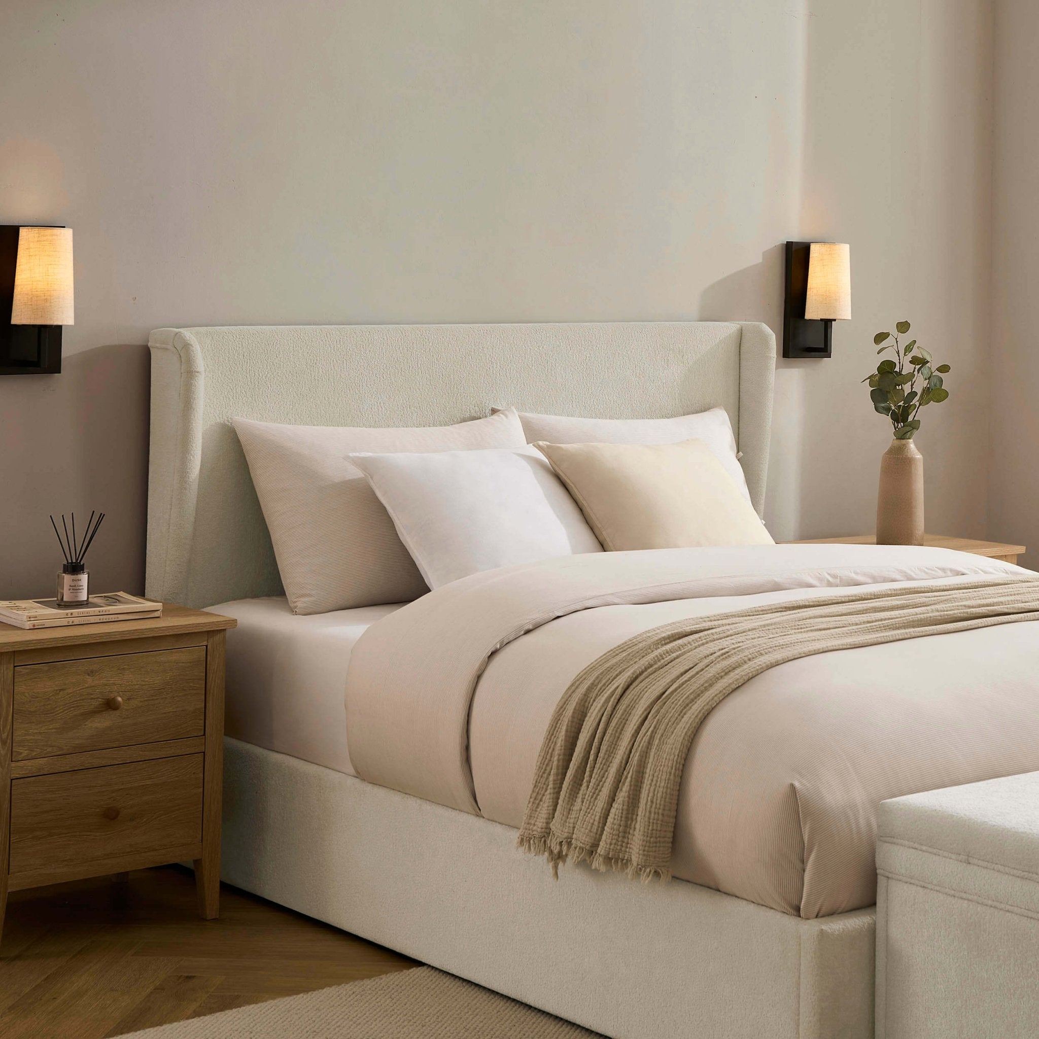 Lit coffre Berkeley - Chenille écru