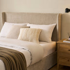 Lit coffre Berkeley - Texture avoine