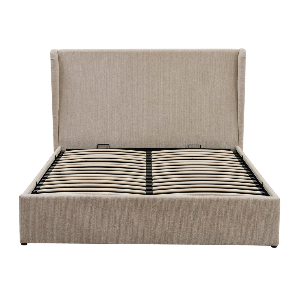 Lit coffre Berkeley - Texture avoine