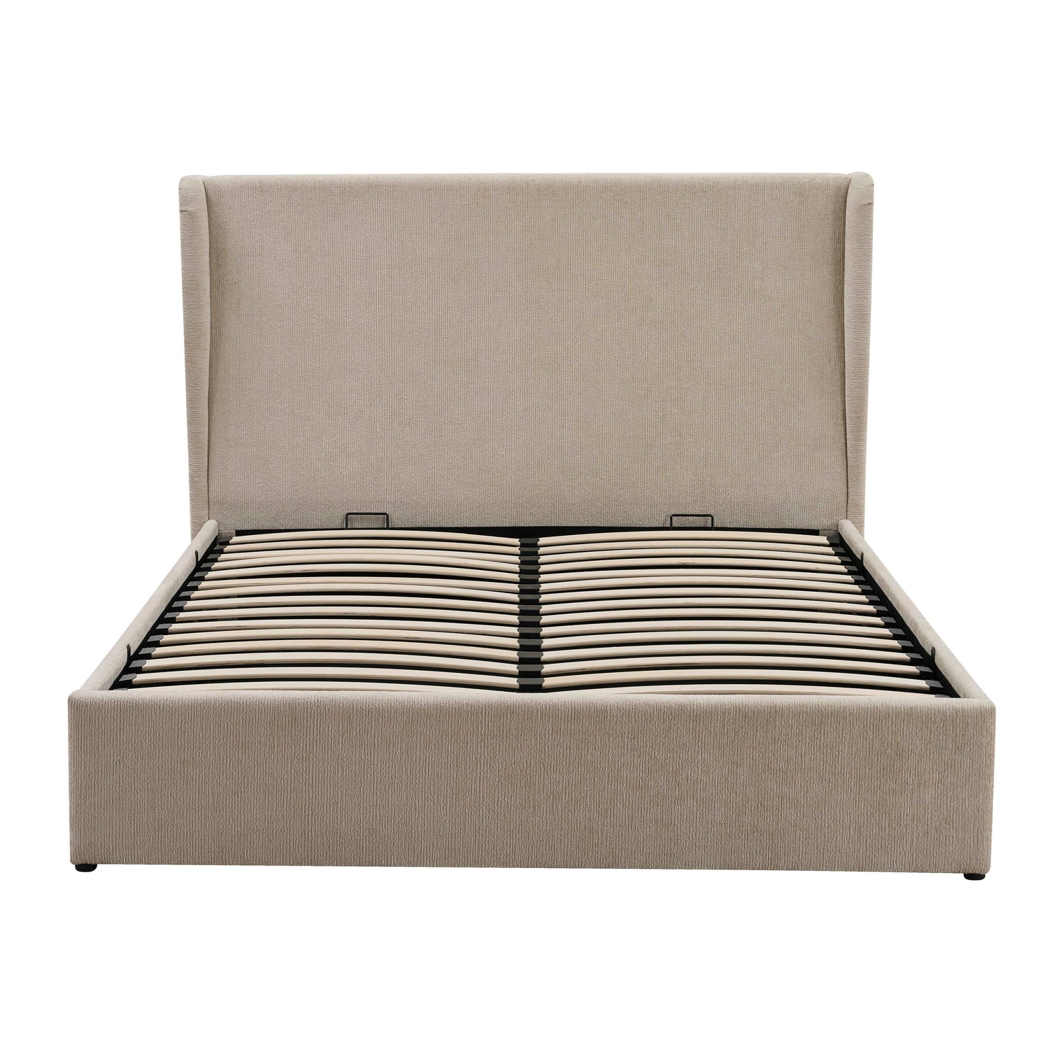 Lit coffre Berkeley - Texture avoine