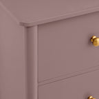 Table de chevet Betty à 2 tiroirs - Mauve poudré