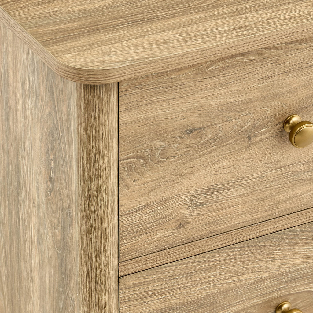 Table de chevet Betty à 2 tiroirs - Bois clair