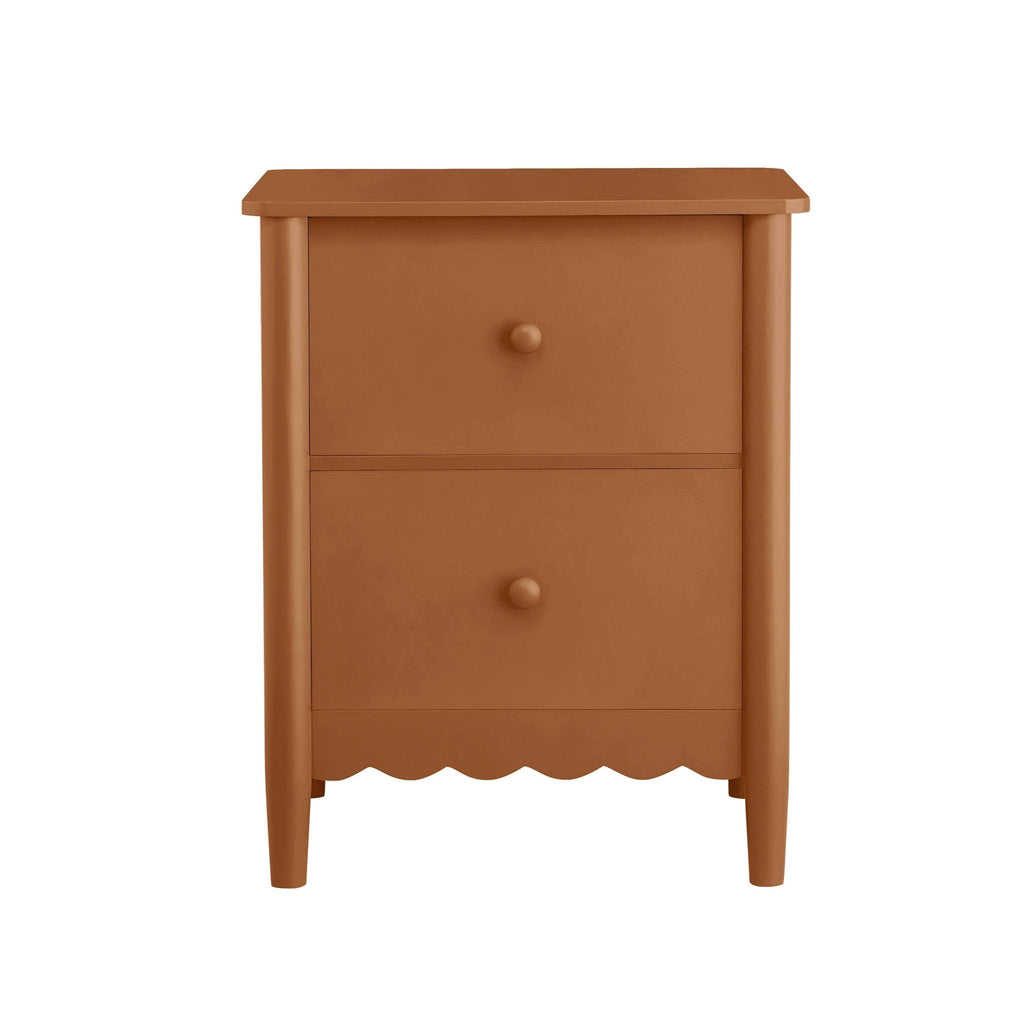 Table de chevet Betty à 2 tiroirs - Orange