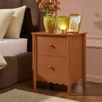 Table de chevet Betty à 2 tiroirs - Orange