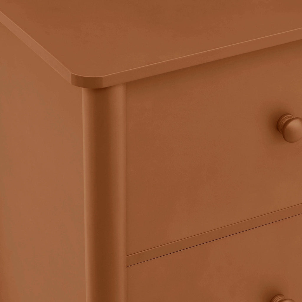 Table de chevet Betty à 2 tiroirs - Orange