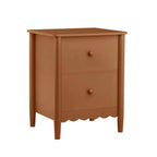 Table de chevet Betty à 2 tiroirs - Orange