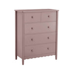 Commode Betty à 5 tiroirs - Mauve poussiéreux