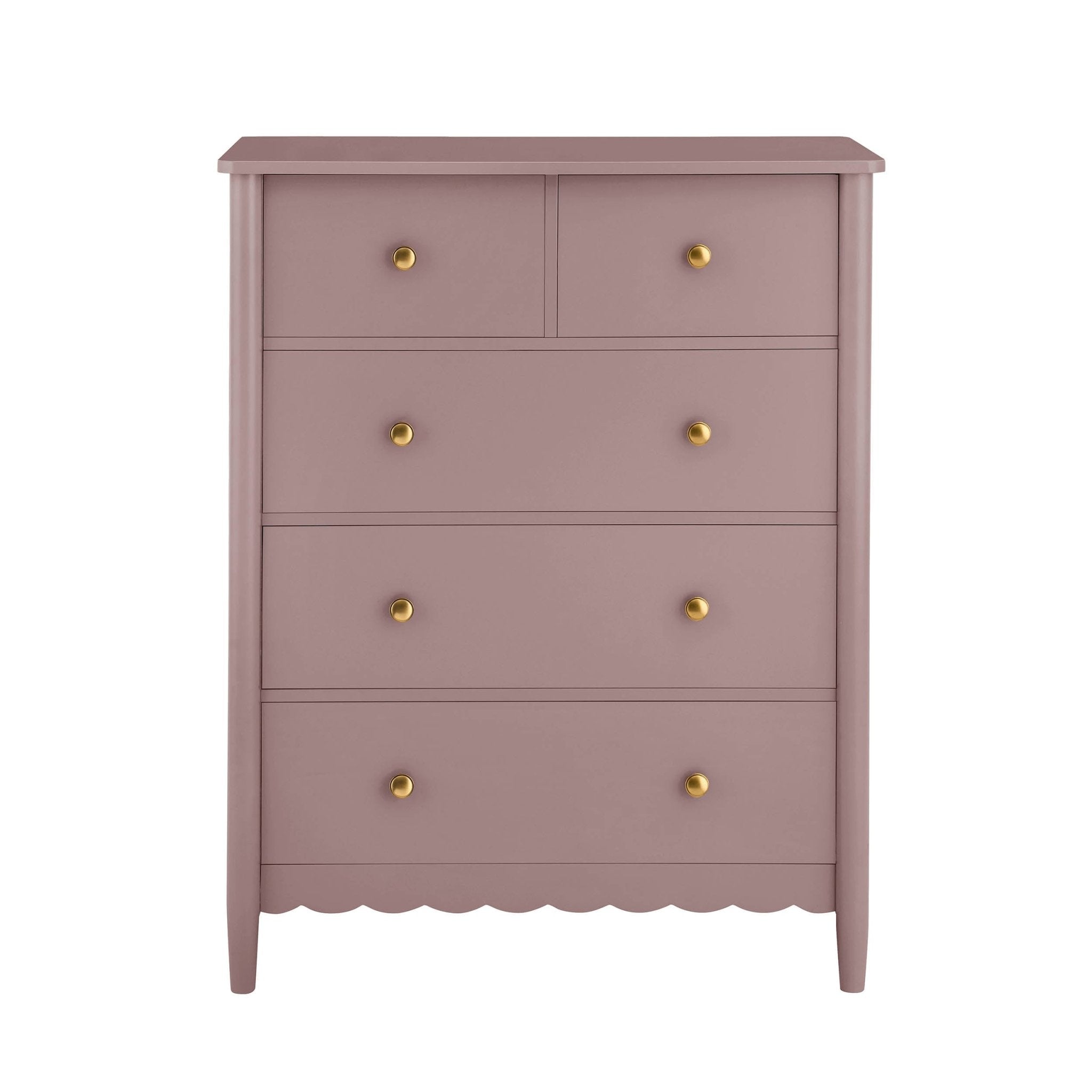Commode Betty à 5 tiroirs - Mauve poussiéreux