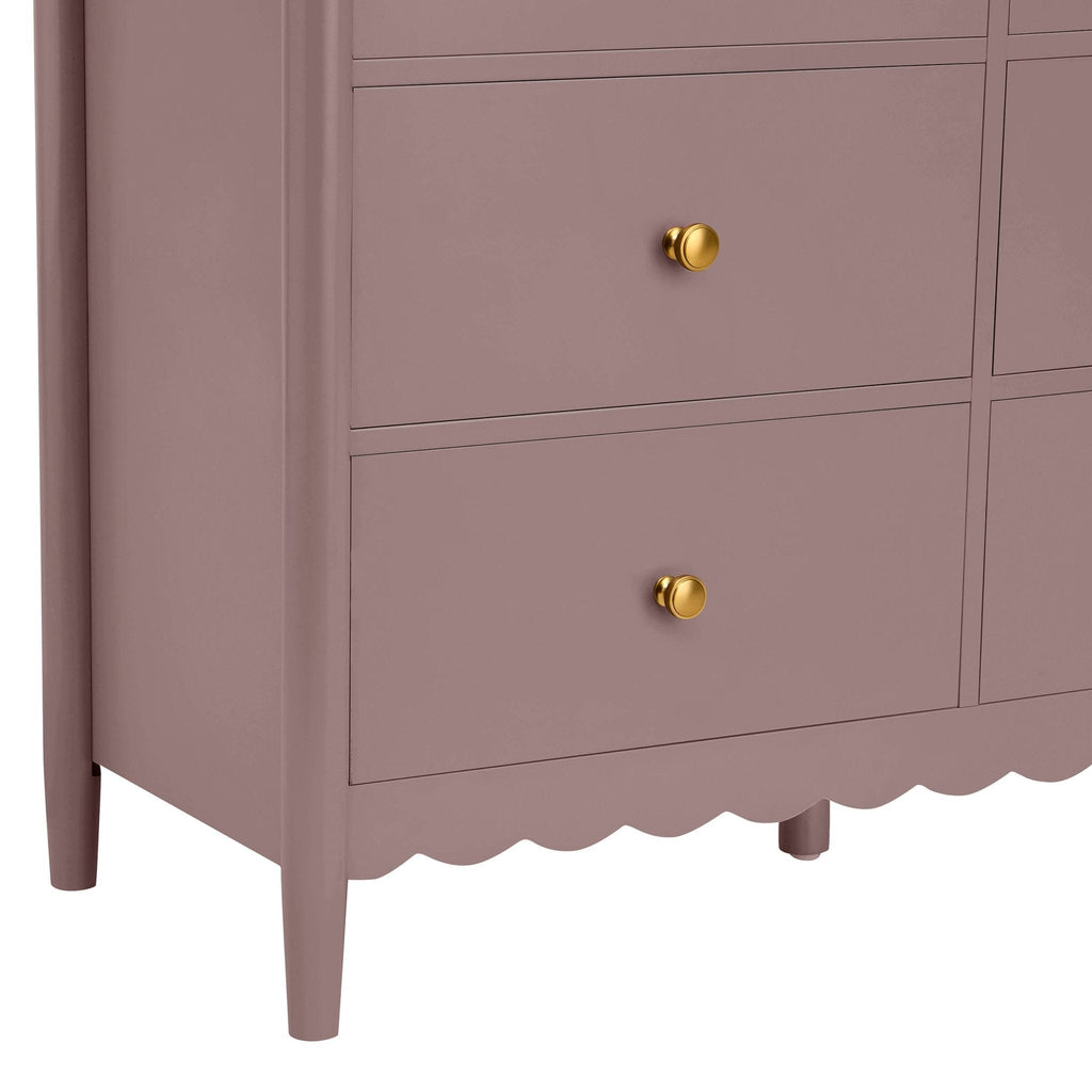Commode Betty à 5 tiroirs - Mauve poussiéreux