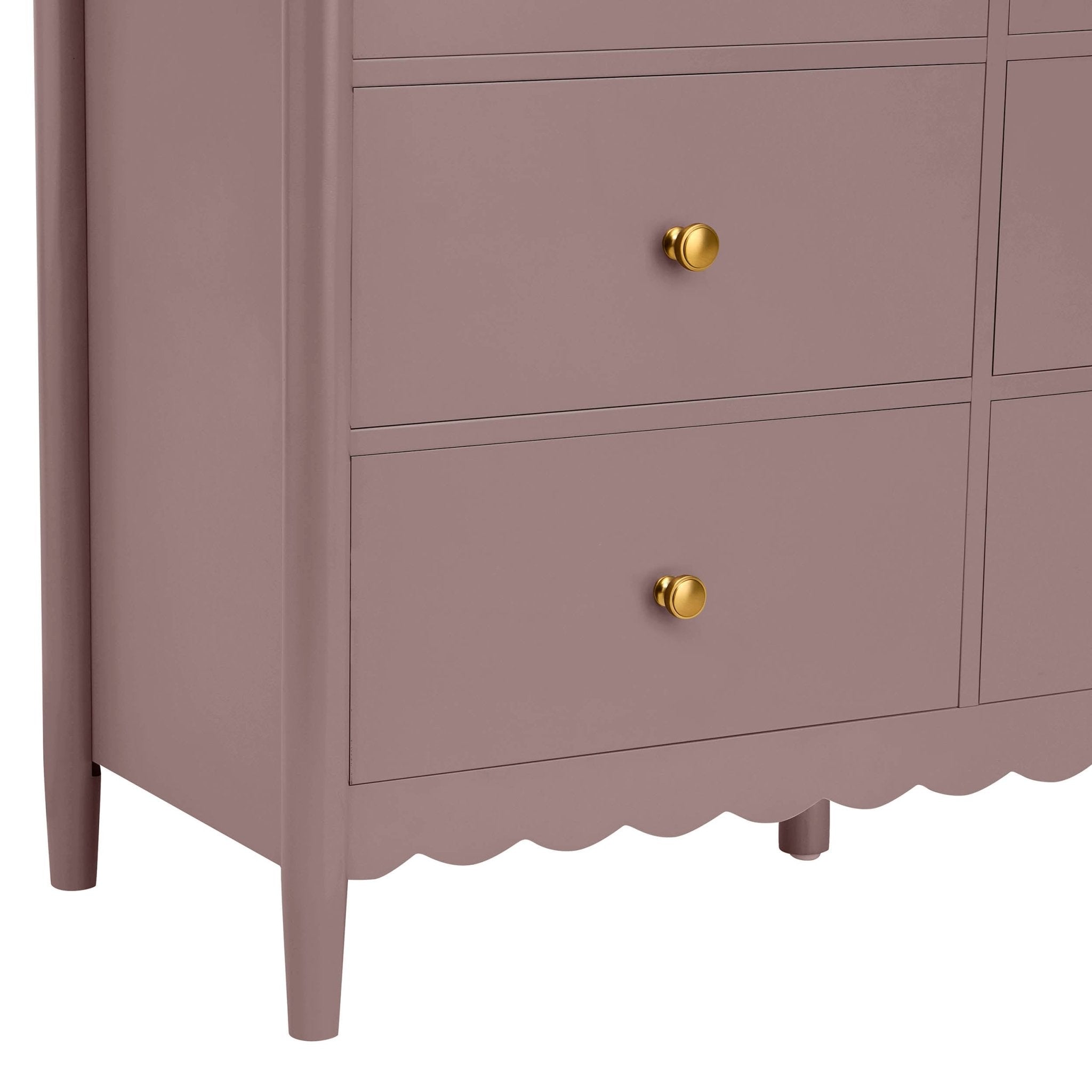 Commode Betty à 5 tiroirs - Mauve poussiéreux