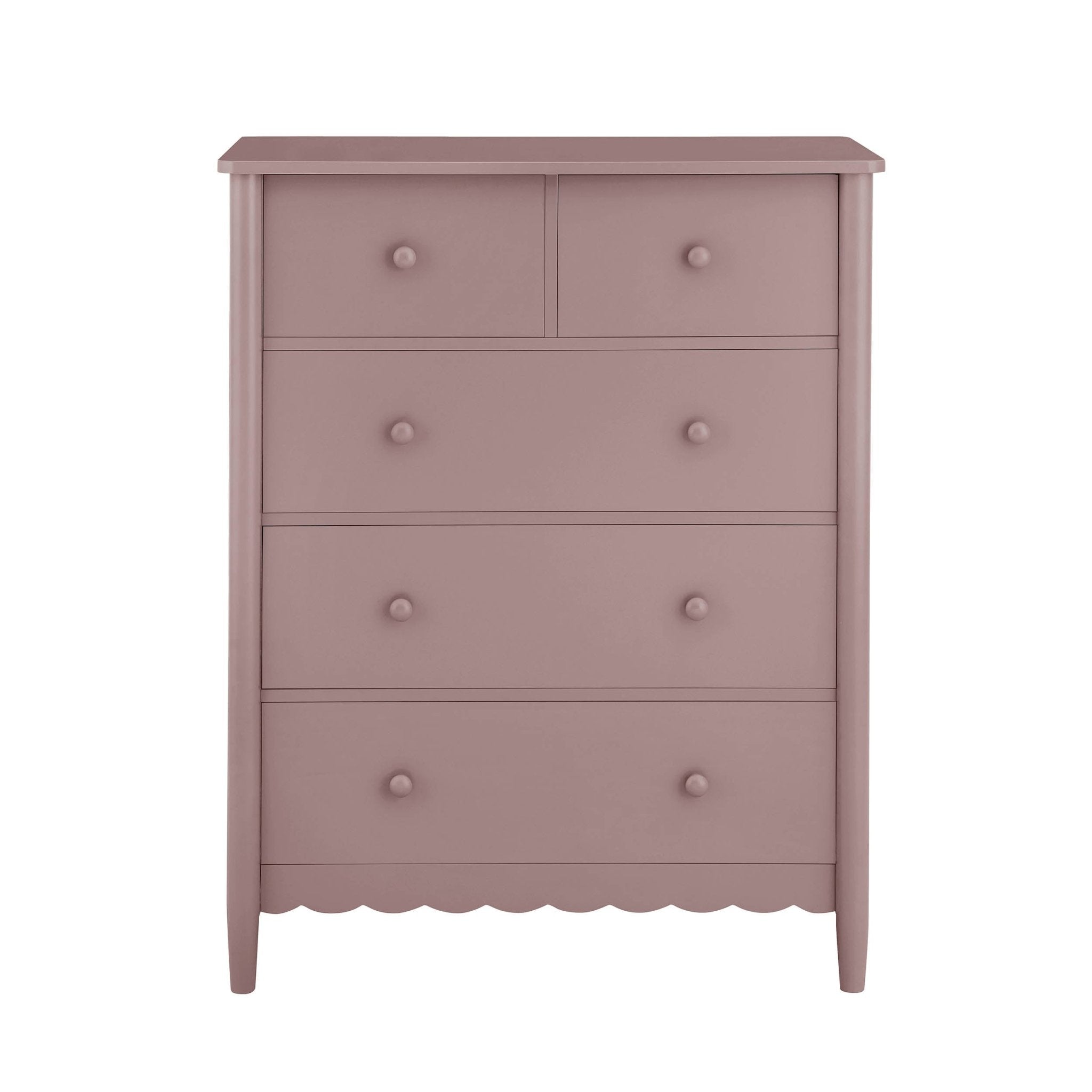 Commode Betty à 5 tiroirs - Mauve poussiéreux