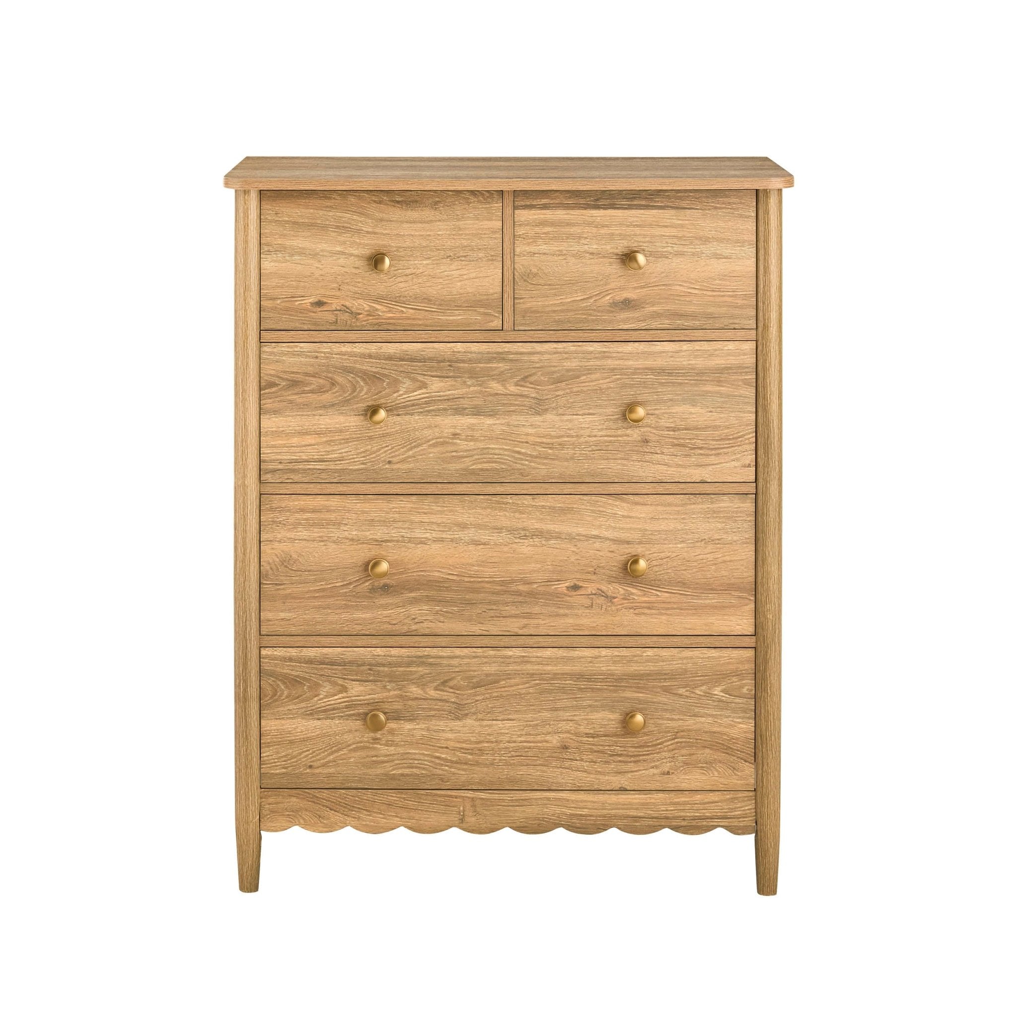 Commode Betty à 5 tiroirs - Bois clair