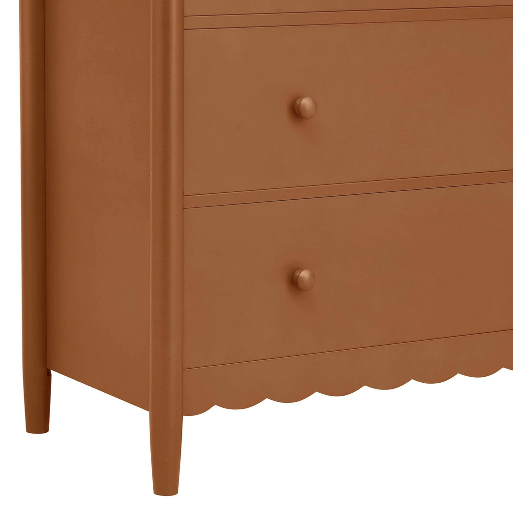 Commode Betty à 5 tiroirs - Orange