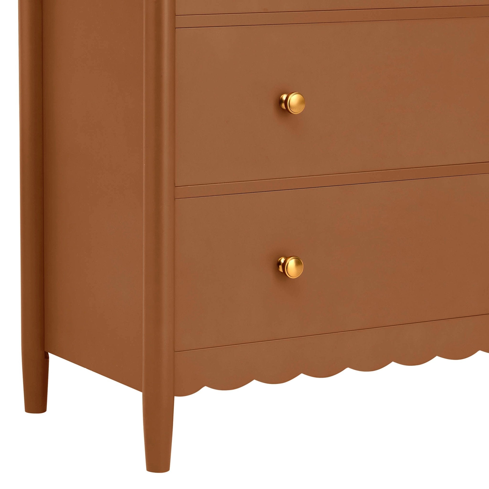 Commode Betty à 5 tiroirs - Orange