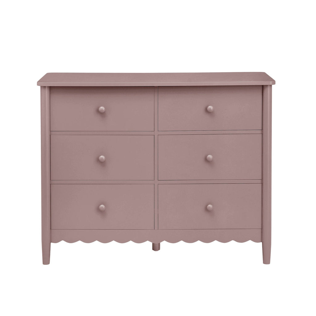 Commode Betty à 6 tiroirs - Mauve poussiéreux