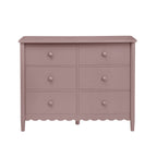 Commode Betty à 6 tiroirs - Mauve poussiéreux